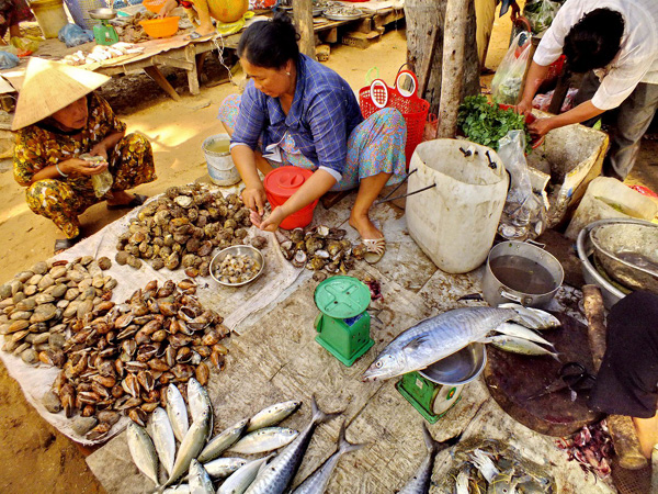 Рыбный рынок во Вьетнаме. Фантьет. Фото